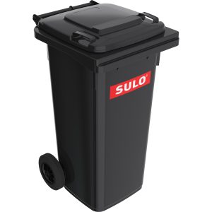 Pubela SULO pentru colectarea deseurilor, 240 L, din HDPE, cu capac si 2 roti, neagra